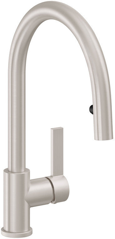 California Faucets CF Limited K01-102-ST Pull-Down Kitchen Faucet with Concealed Button Sprayer - Blade Handle