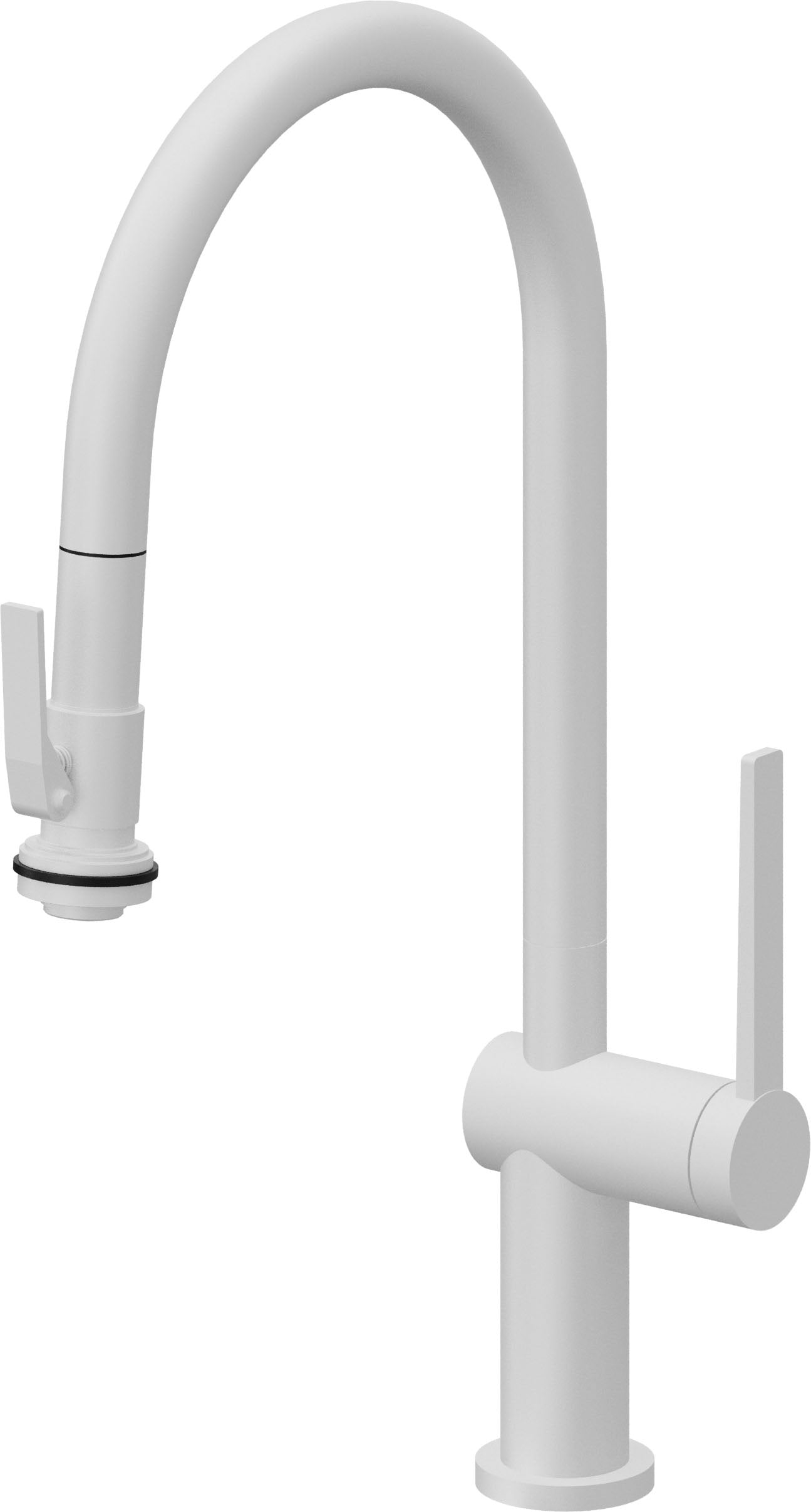 California Faucets La Spezia K55-100SQ-TG Contemporary Pull-Down Kitchen Faucet with Squeeze Sprayer - High Arc Spout
