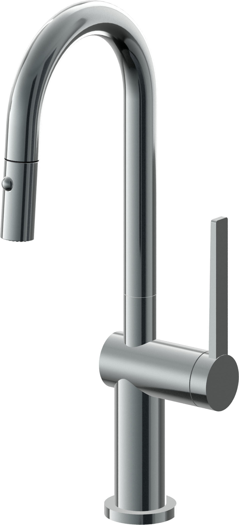 California Faucets La Spezia K55-101-TG Contemporary Pull-Down Prep/Bar Faucet with Button Sprayer