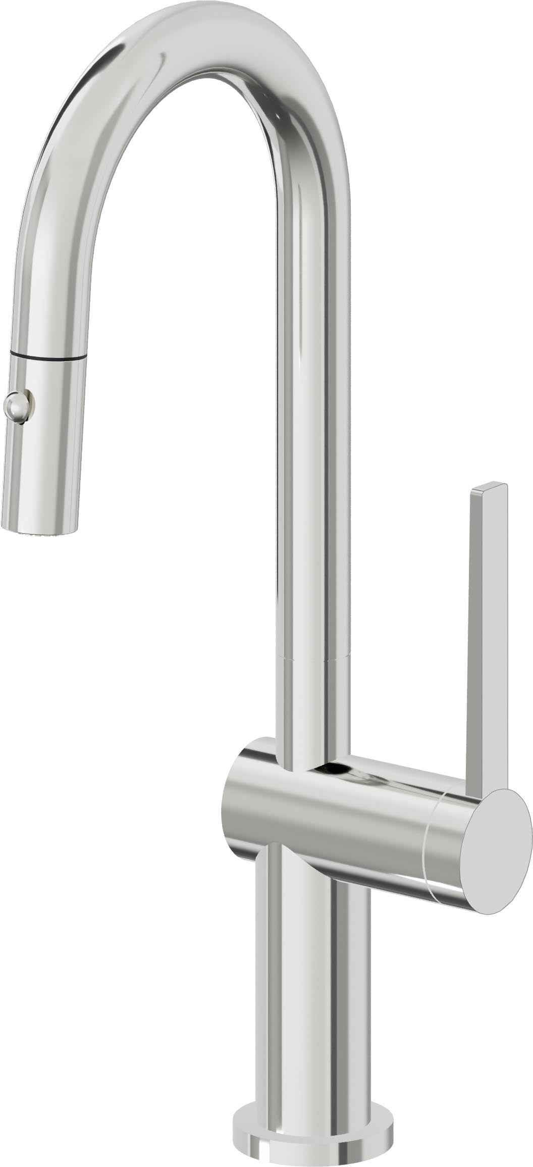 California Faucets La Spezia K55-101-TG Contemporary Pull-Down Prep/Bar Faucet with Button Sprayer