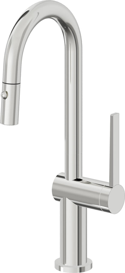 California Faucets La Spezia K55-101-TG Contemporary Pull-Down Prep/Bar Faucet with Button Sprayer