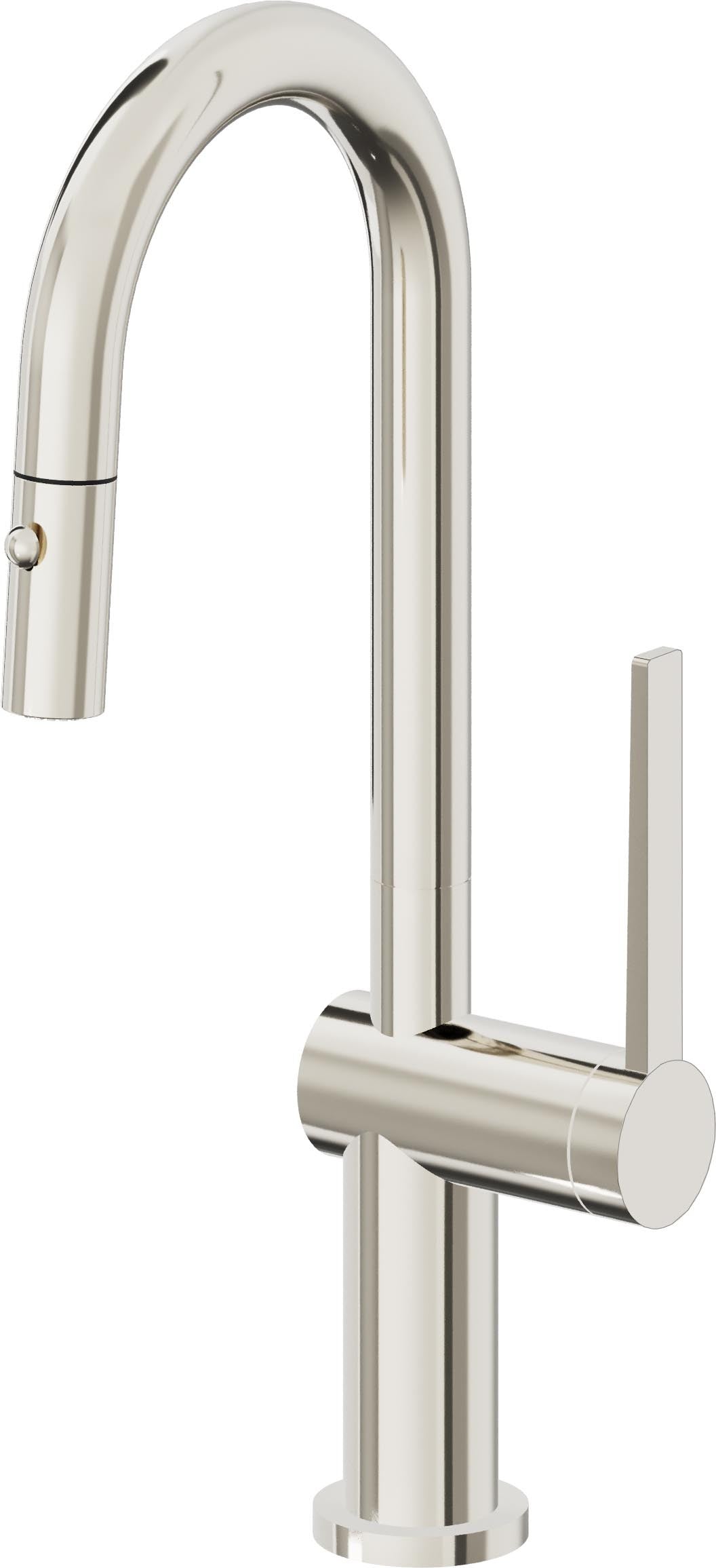 California Faucets La Spezia K55-101-TG Contemporary Pull-Down Prep/Bar Faucet with Button Sprayer