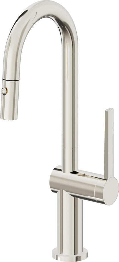 California Faucets La Spezia K55-101-TG Contemporary Pull-Down Prep/Bar Faucet with Button Sprayer
