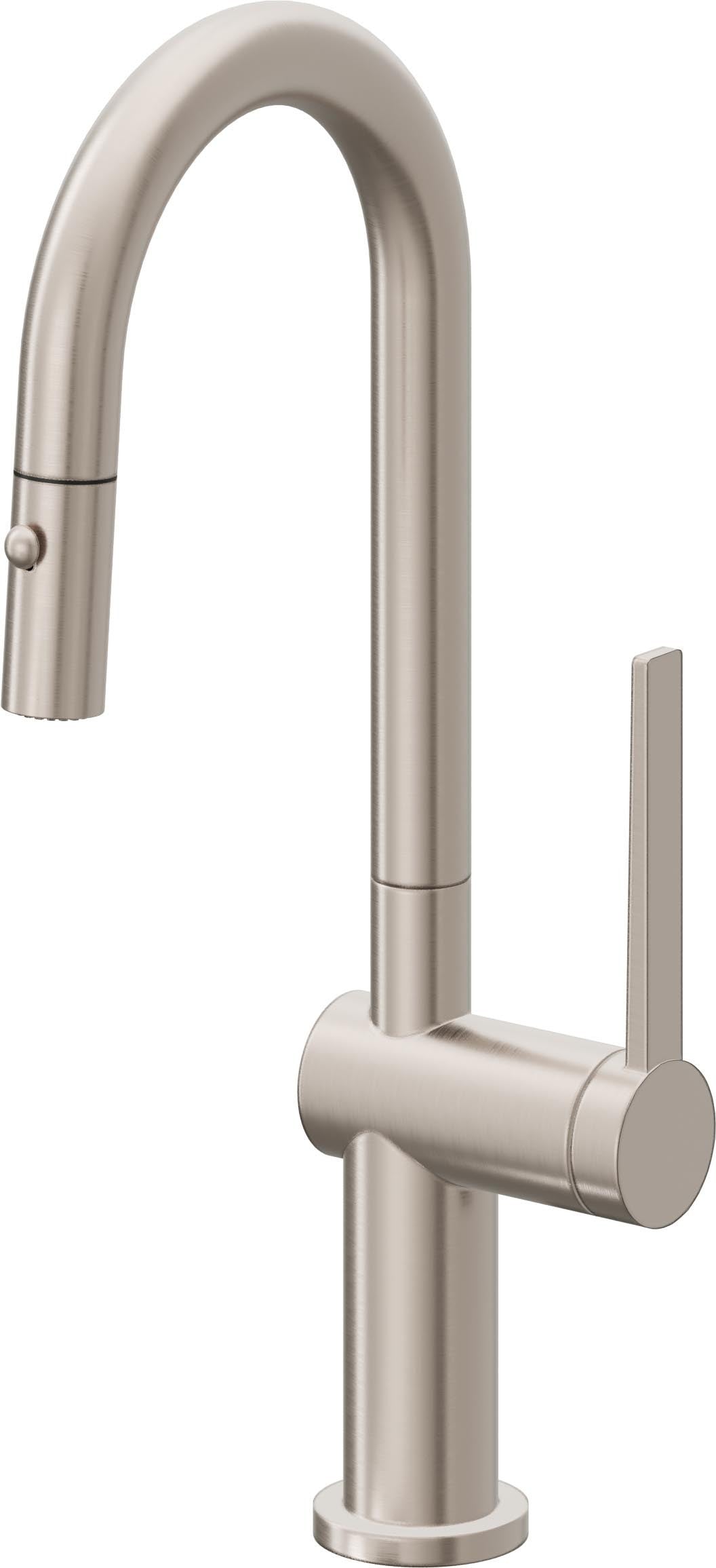 California Faucets La Spezia K55-101-TG Contemporary Pull-Down Prep/Bar Faucet with Button Sprayer