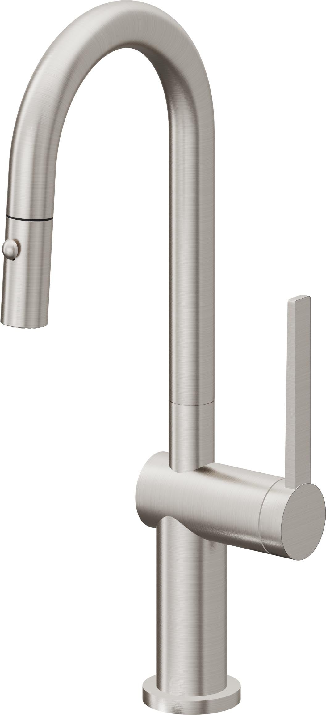 California Faucets La Spezia K55-101-TG Contemporary Pull-Down Prep/Bar Faucet with Button Sprayer