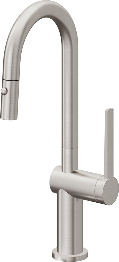 California Faucets La Spezia K55-101-TG Contemporary Pull-Down Prep/Bar Faucet with Button Sprayer
