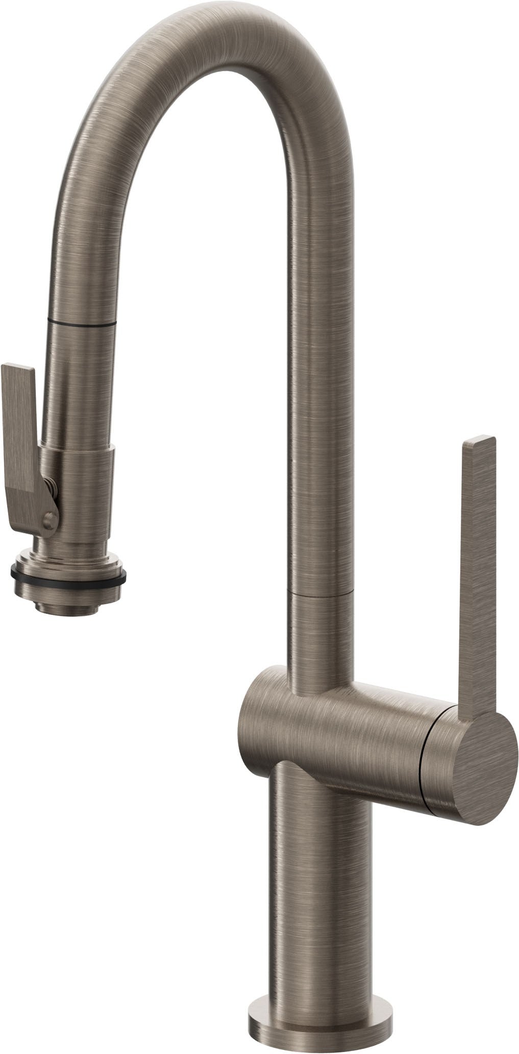 California Faucets La Spezia K55-101SQ-TG Contemporary Pull-Down Prep/Bar Faucet with Squeeze Sprayer