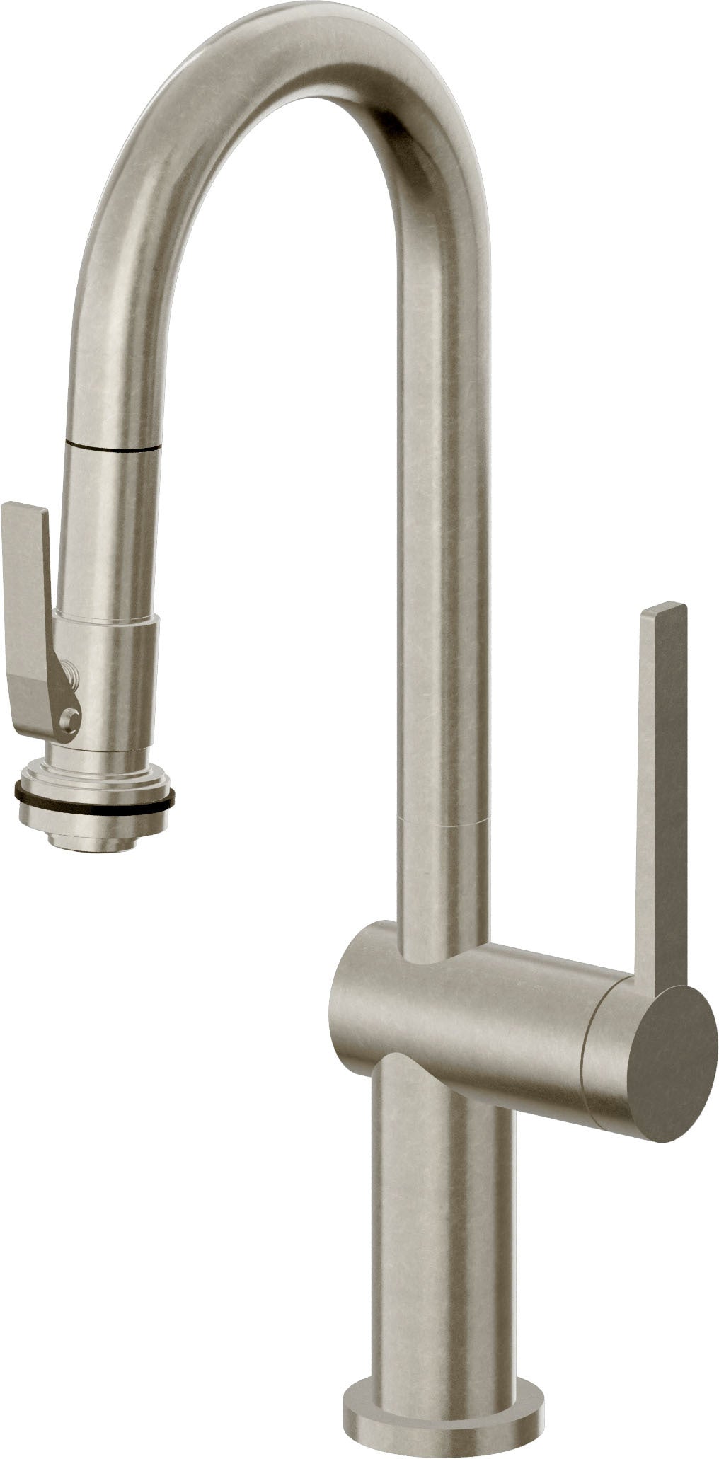 California Faucets La Spezia K55-101SQ-TG Contemporary Pull-Down Prep/Bar Faucet with Squeeze Sprayer