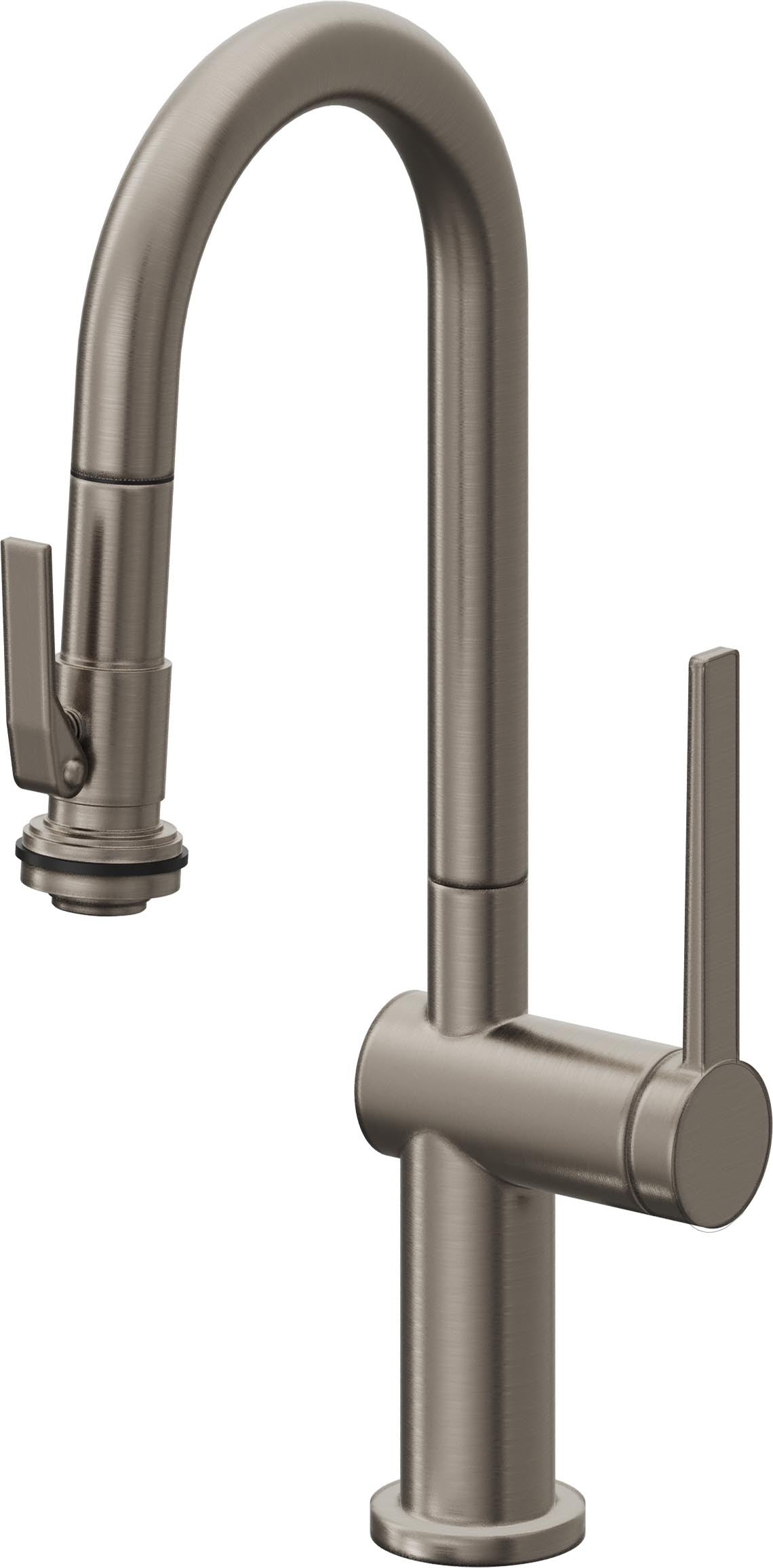 California Faucets La Spezia K55-101SQ-TG Contemporary Pull-Down Prep/Bar Faucet with Squeeze Sprayer