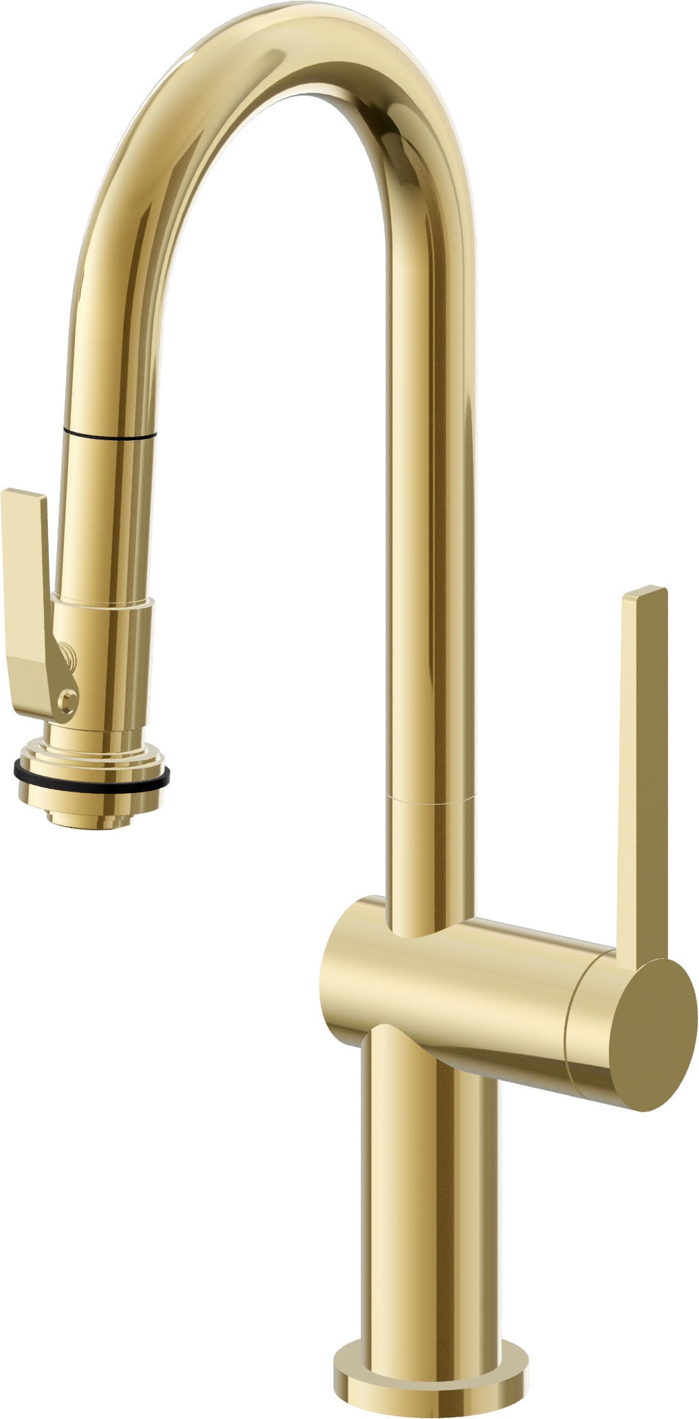 California Faucets La Spezia K55-101SQ-TG Contemporary Pull-Down Prep/Bar Faucet with Squeeze Sprayer