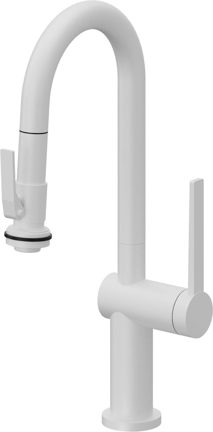 California Faucets La Spezia K55-101SQ-TG Contemporary Pull-Down Prep/Bar Faucet with Squeeze Sprayer