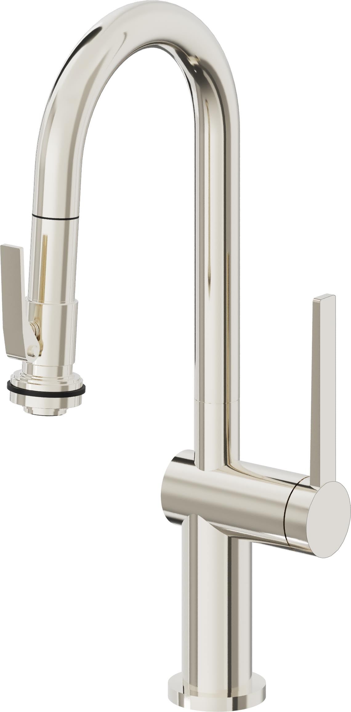 California Faucets La Spezia K55-101SQ-TG Contemporary Pull-Down Prep/Bar Faucet with Squeeze Sprayer