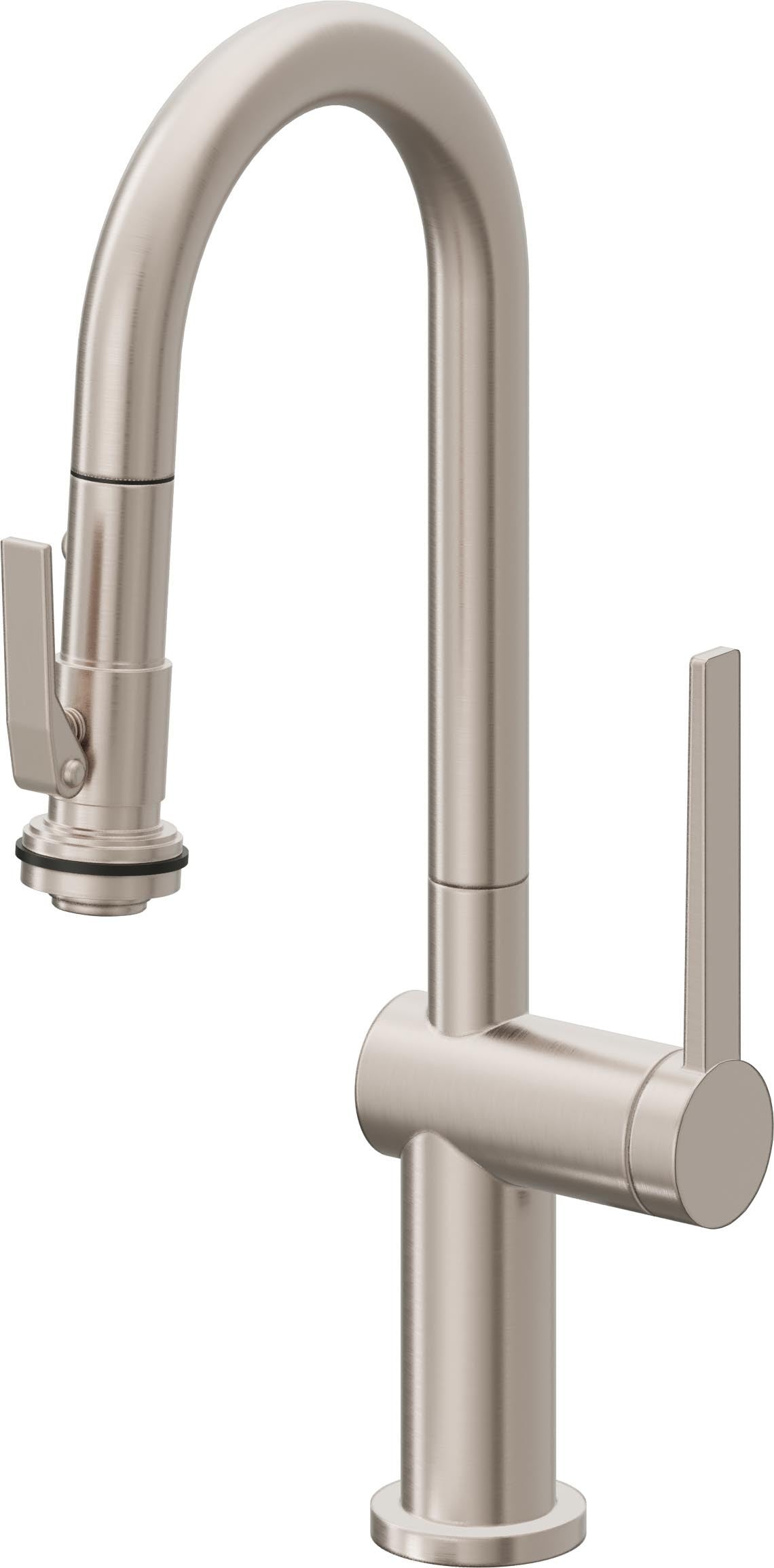 California Faucets La Spezia K55-101SQ-TG Contemporary Pull-Down Prep/Bar Faucet with Squeeze Sprayer