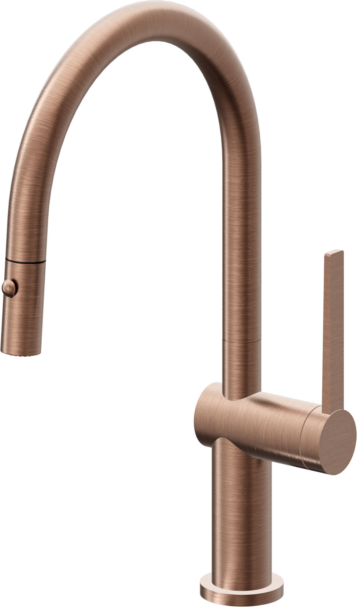 California Faucets La Spezia K55-102-TG Contemporary Pull-Down Kitchen Faucet with Button Sprayer - Low Arc Spout