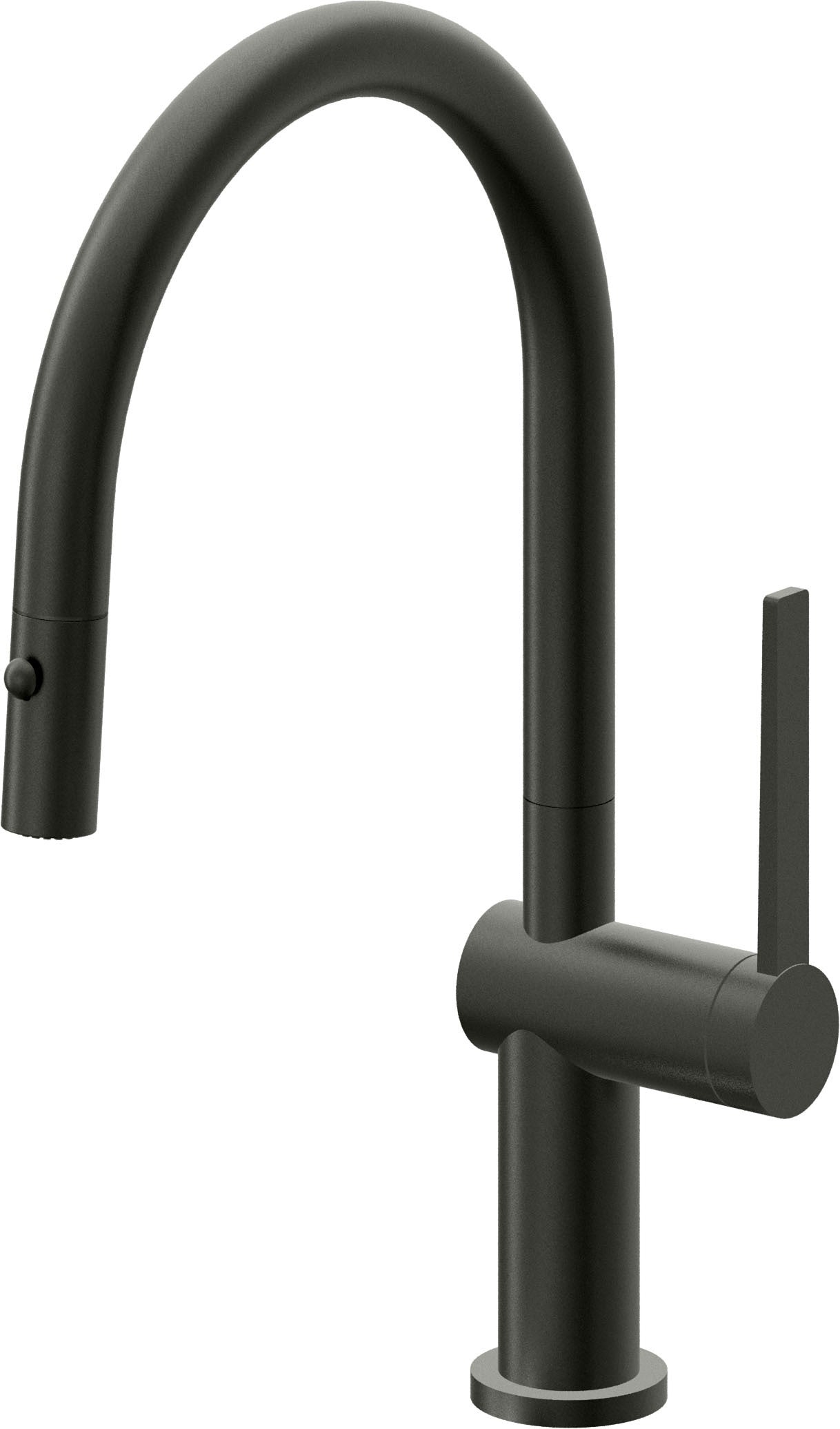 California Faucets La Spezia K55-102-TG Contemporary Pull-Down Kitchen Faucet with Button Sprayer - Low Arc Spout