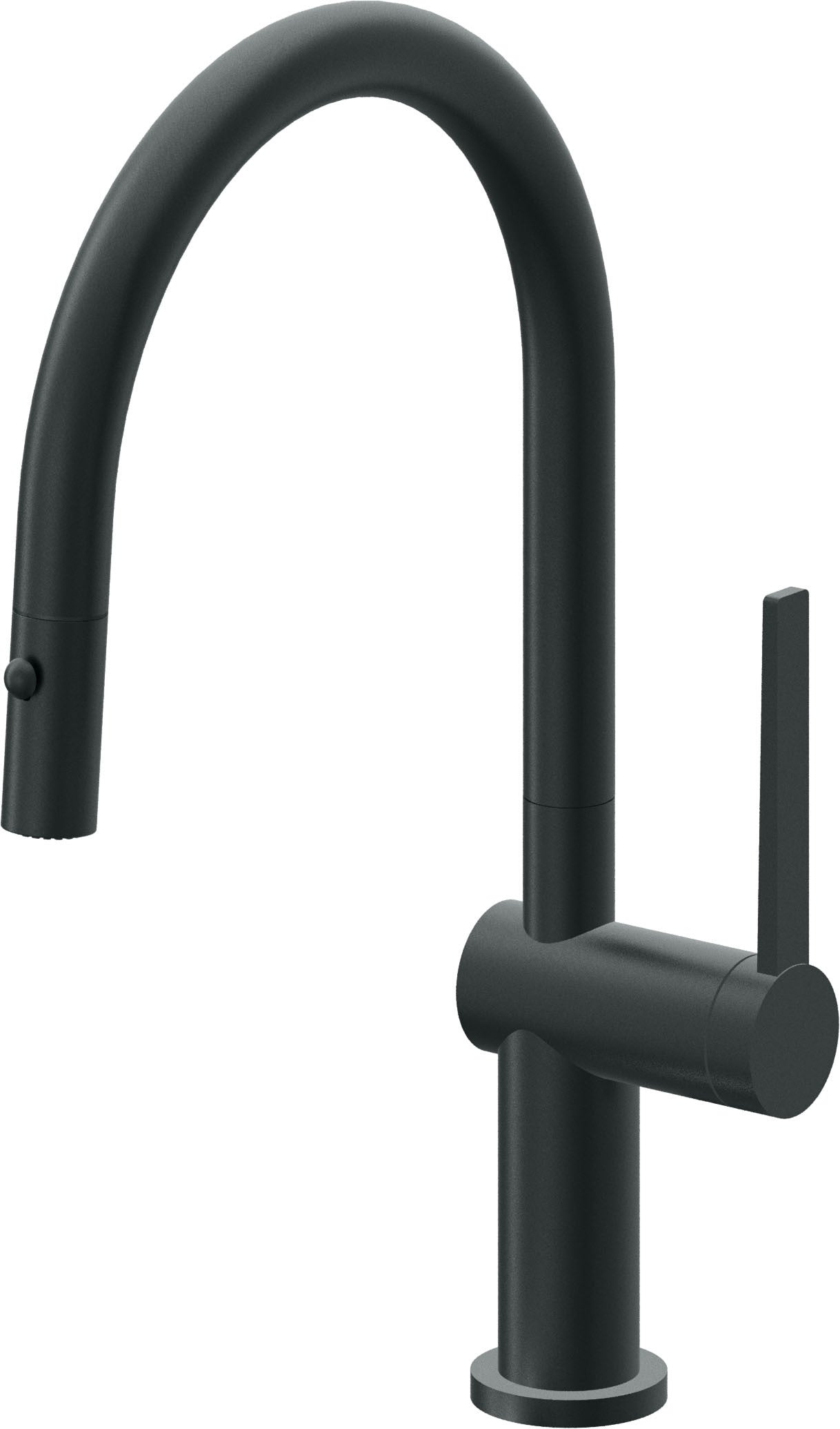 California Faucets La Spezia K55-102-TG Contemporary Pull-Down Kitchen Faucet with Button Sprayer - Low Arc Spout