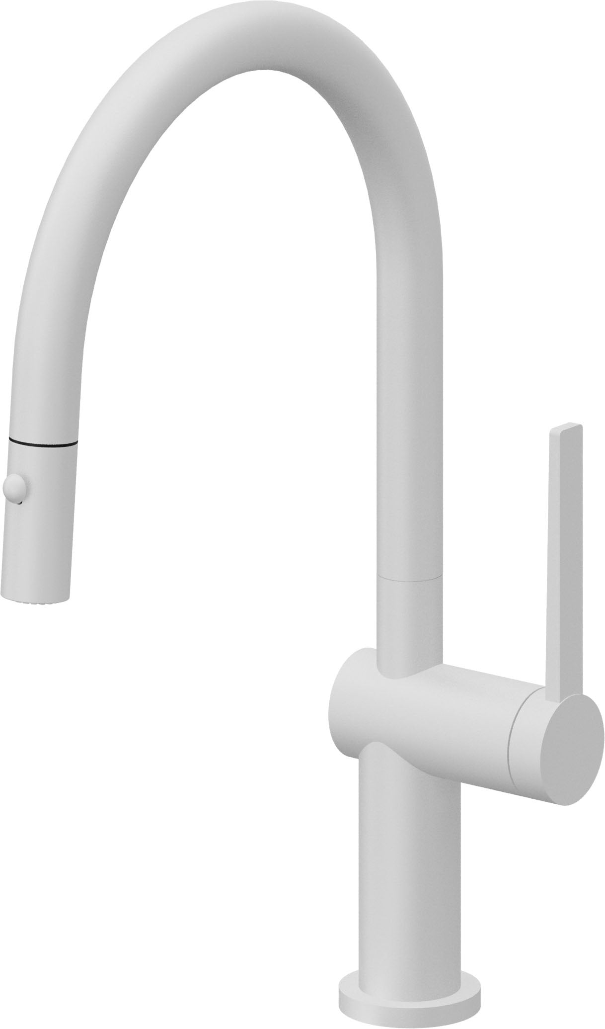 California Faucets La Spezia K55-102-TG Contemporary Pull-Down Kitchen Faucet with Button Sprayer - Low Arc Spout