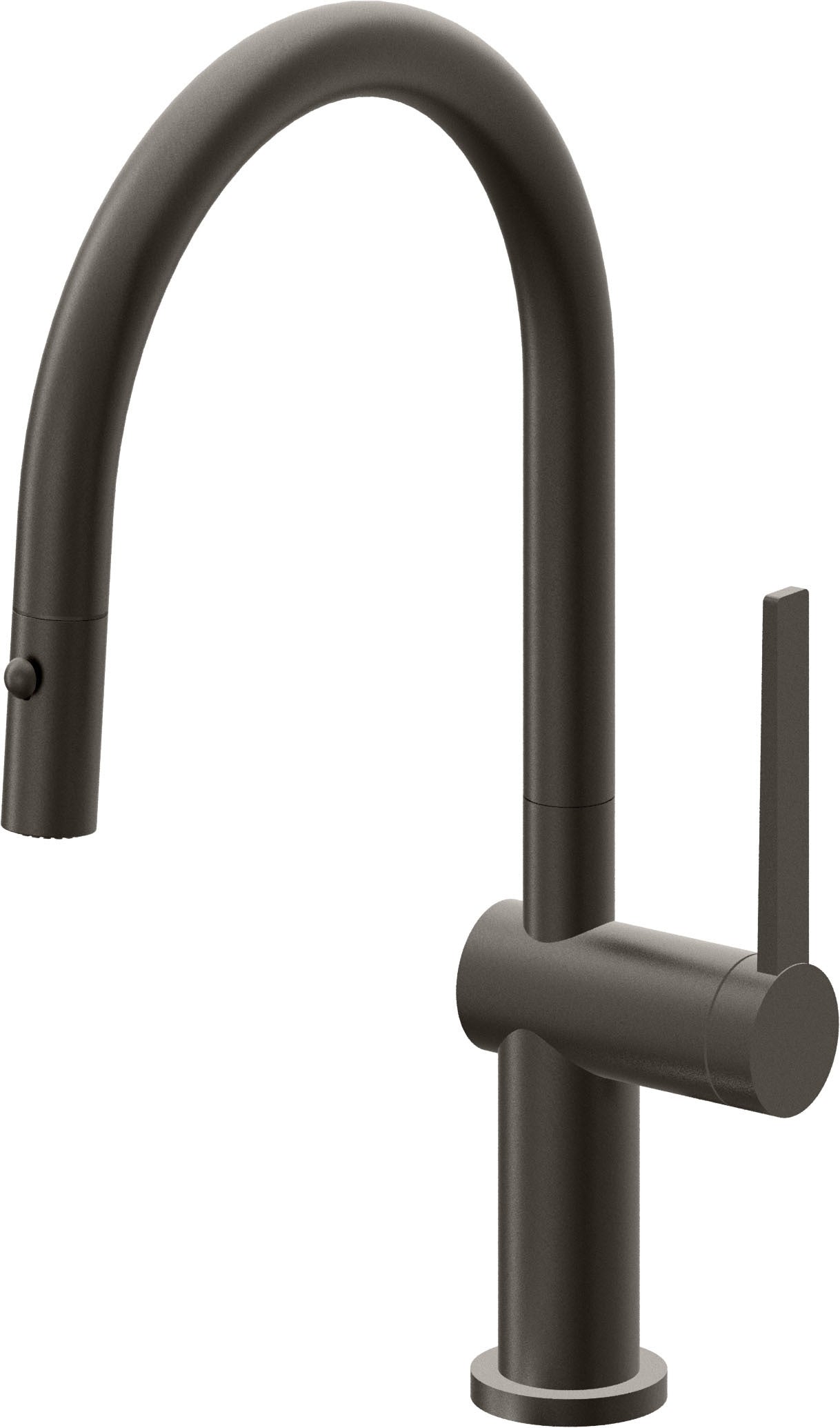 California Faucets La Spezia K55-102-TG Contemporary Pull-Down Kitchen Faucet with Button Sprayer - Low Arc Spout
