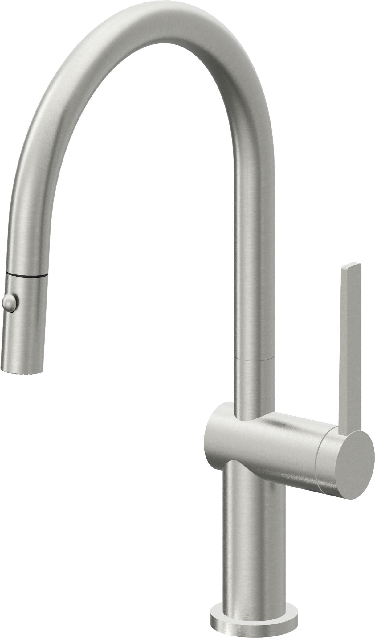 California Faucets La Spezia K55-102-TG Contemporary Pull-Down Kitchen Faucet with Button Sprayer - Low Arc Spout