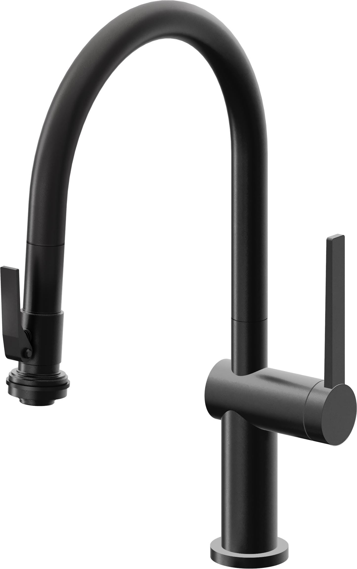 California Faucets La Spezia K55-102SQ-TG Contemporary Pull-Down Kitchen Faucet with Squeeze Sprayer - Low Arc Spout