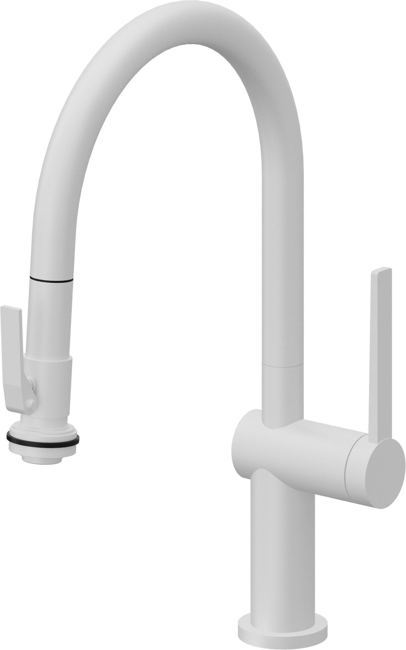 California Faucets La Spezia K55-102SQ-TG Contemporary Pull-Down Kitchen Faucet with Squeeze Sprayer - Low Arc Spout