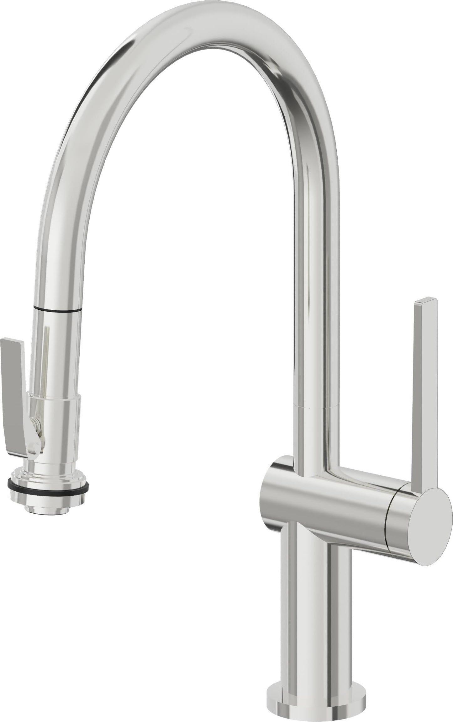 California Faucets La Spezia K55-102SQ-TG Contemporary Pull-Down Kitchen Faucet with Squeeze Sprayer - Low Arc Spout