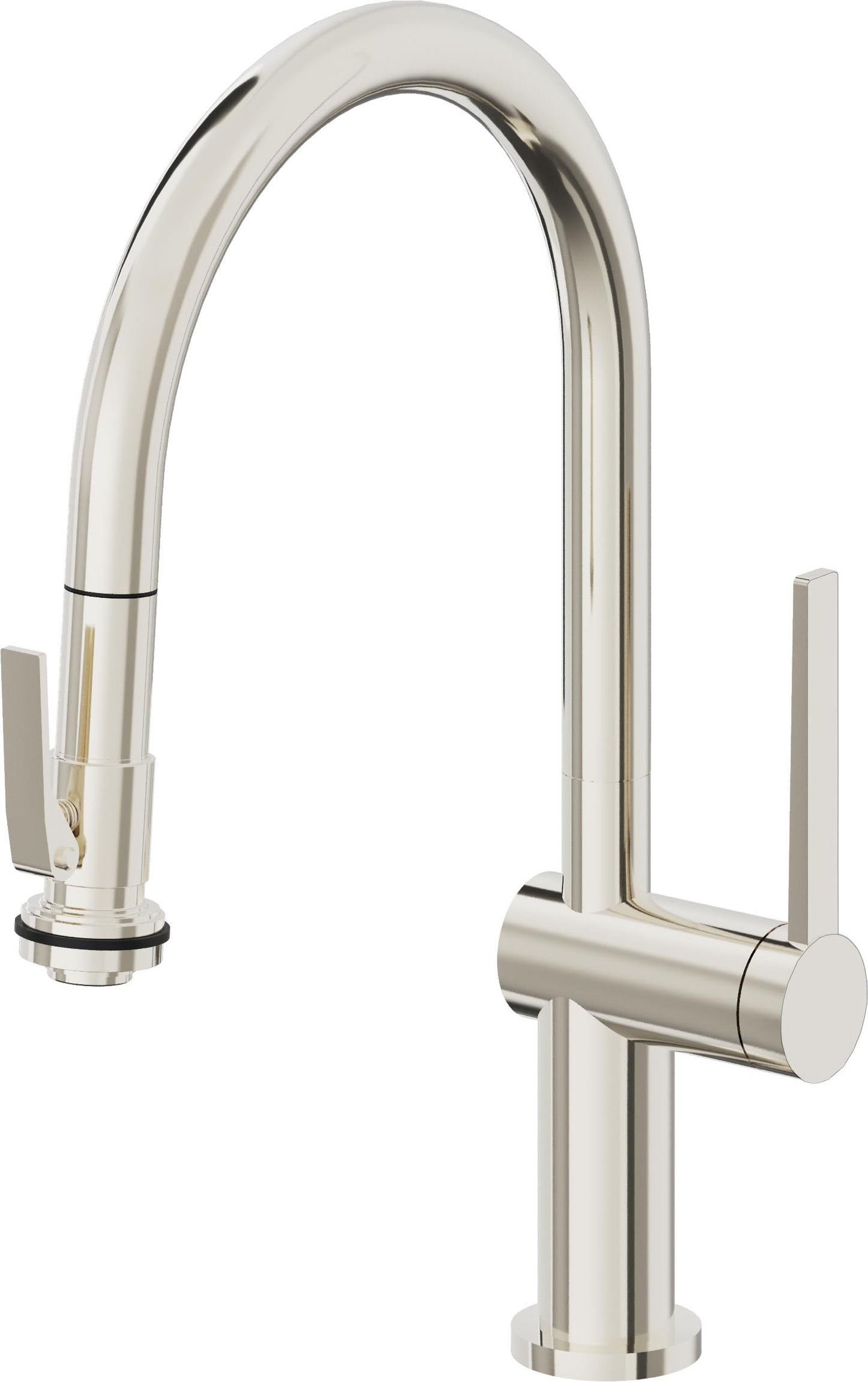 California Faucets La Spezia K55-102SQ-TG Contemporary Pull-Down Kitchen Faucet with Squeeze Sprayer - Low Arc Spout