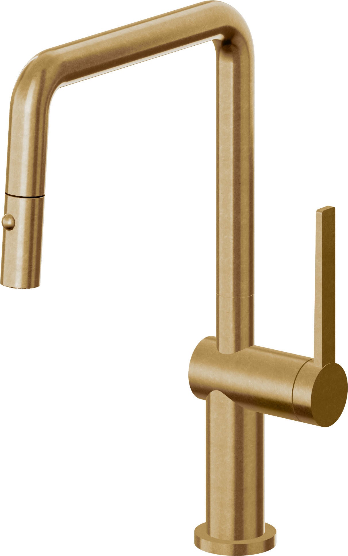 California Faucets La Spezia K55-103-TG Contemporary Pull-Down Kitchen Faucet with Button Sprayer - Quad Spout