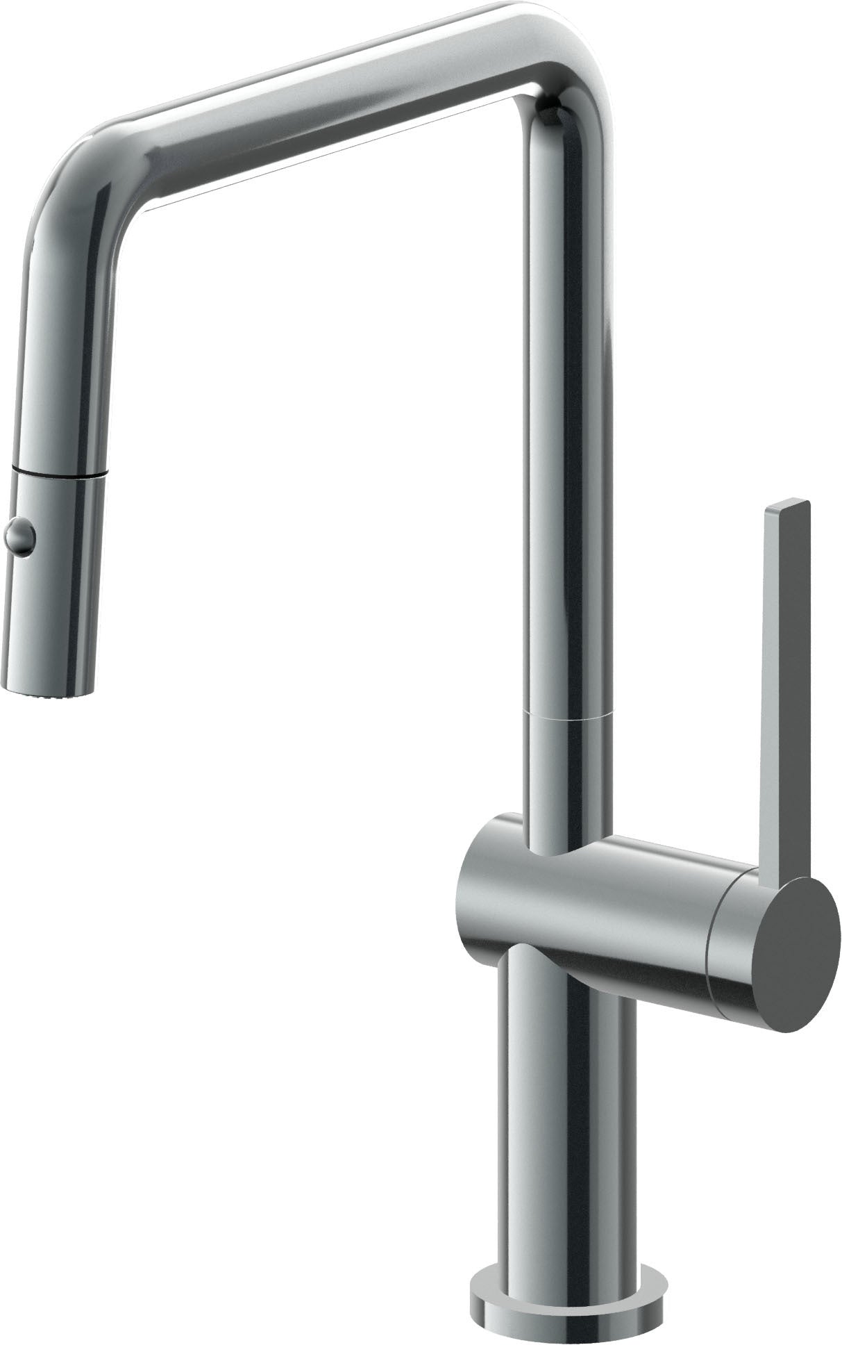 California Faucets La Spezia K55-103-TG Contemporary Pull-Down Kitchen Faucet with Button Sprayer - Quad Spout