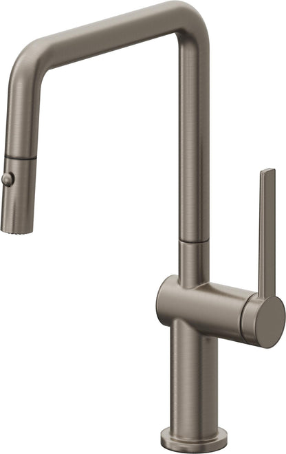 California Faucets La Spezia K55-103-TG Contemporary Pull-Down Kitchen Faucet with Button Sprayer - Quad Spout
