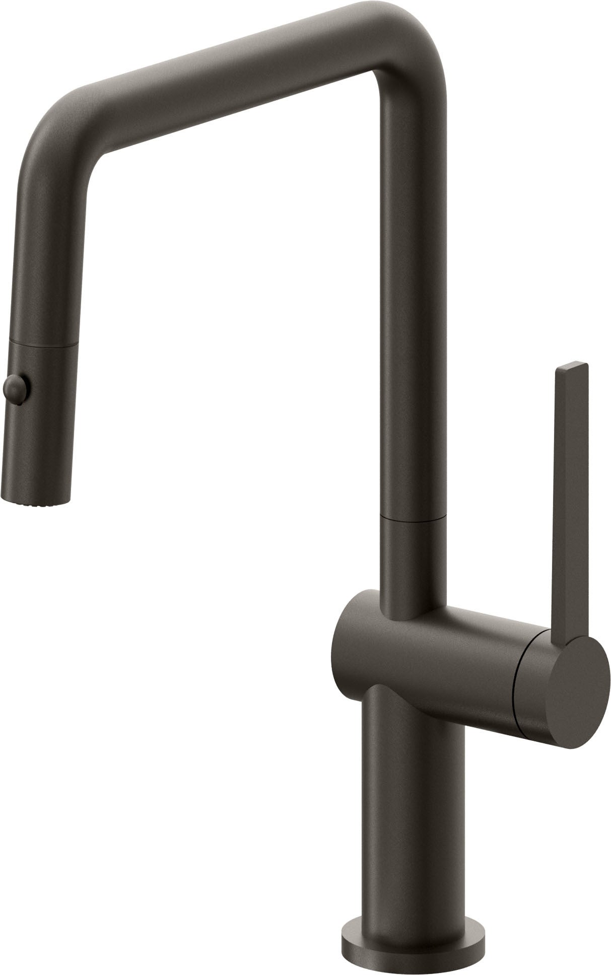 California Faucets La Spezia K55-103-TG Contemporary Pull-Down Kitchen Faucet with Button Sprayer - Quad Spout