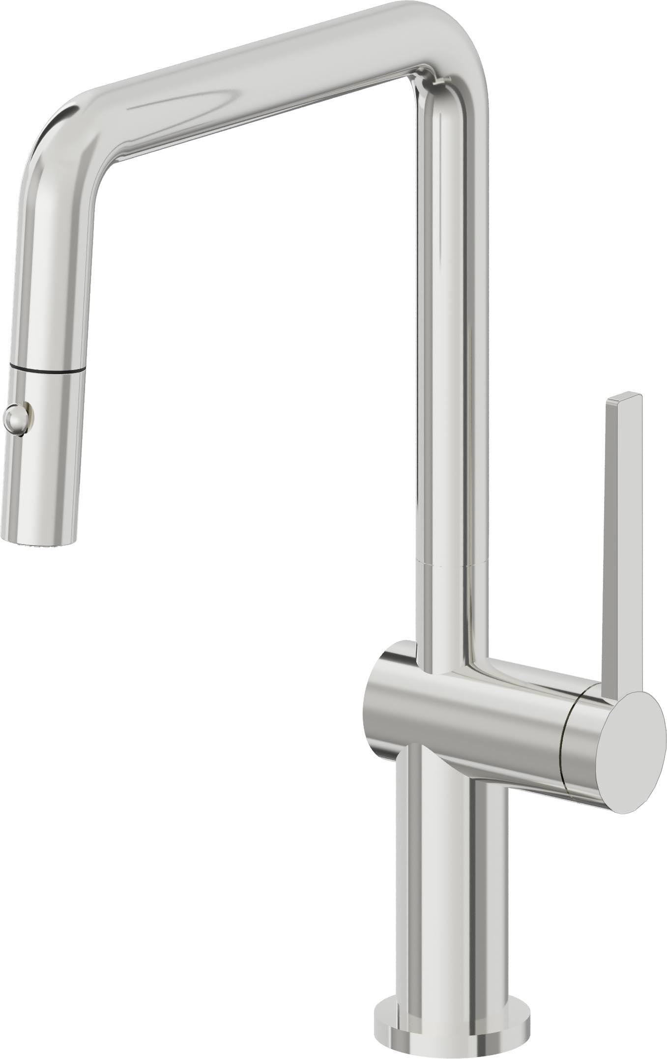 California Faucets La Spezia K55-103-TG Contemporary Pull-Down Kitchen Faucet with Button Sprayer - Quad Spout