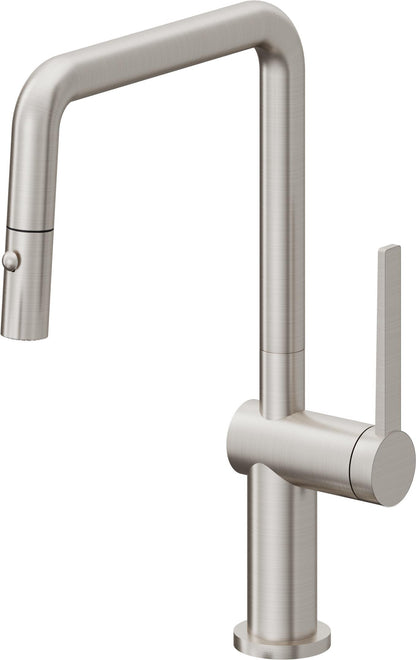 California Faucets La Spezia K55-103-TG Contemporary Pull-Down Kitchen Faucet with Button Sprayer - Quad Spout
