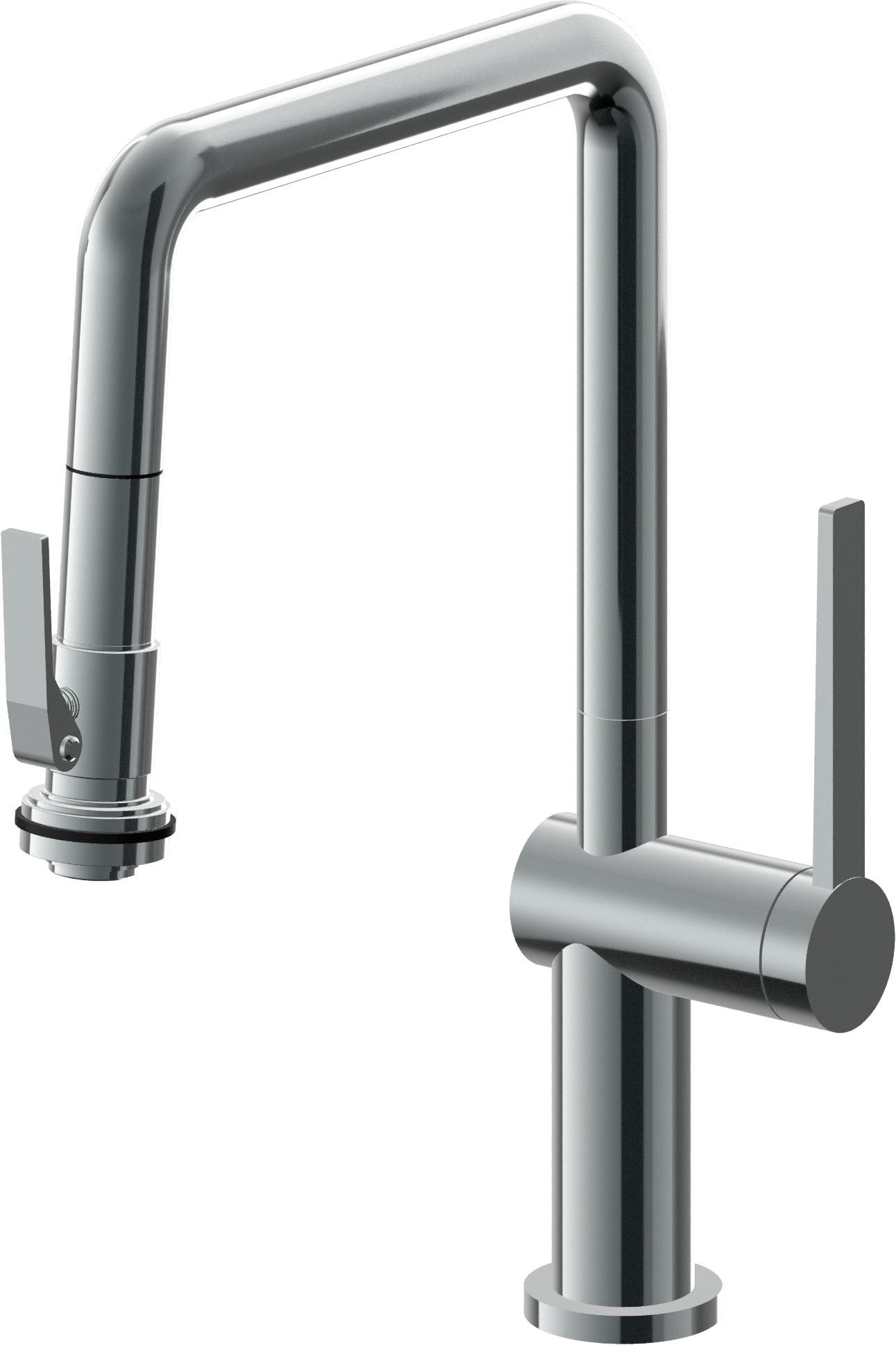 California Faucets La Spezia K55-103SQ-TG Contemporary Pull-Down Kitchen Faucet with Squeeze Sprayer - Quad Spout