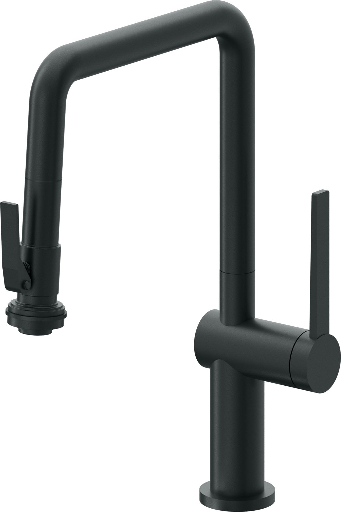 California Faucets La Spezia K55-103SQ-TG Contemporary Pull-Down Kitchen Faucet with Squeeze Sprayer - Quad Spout