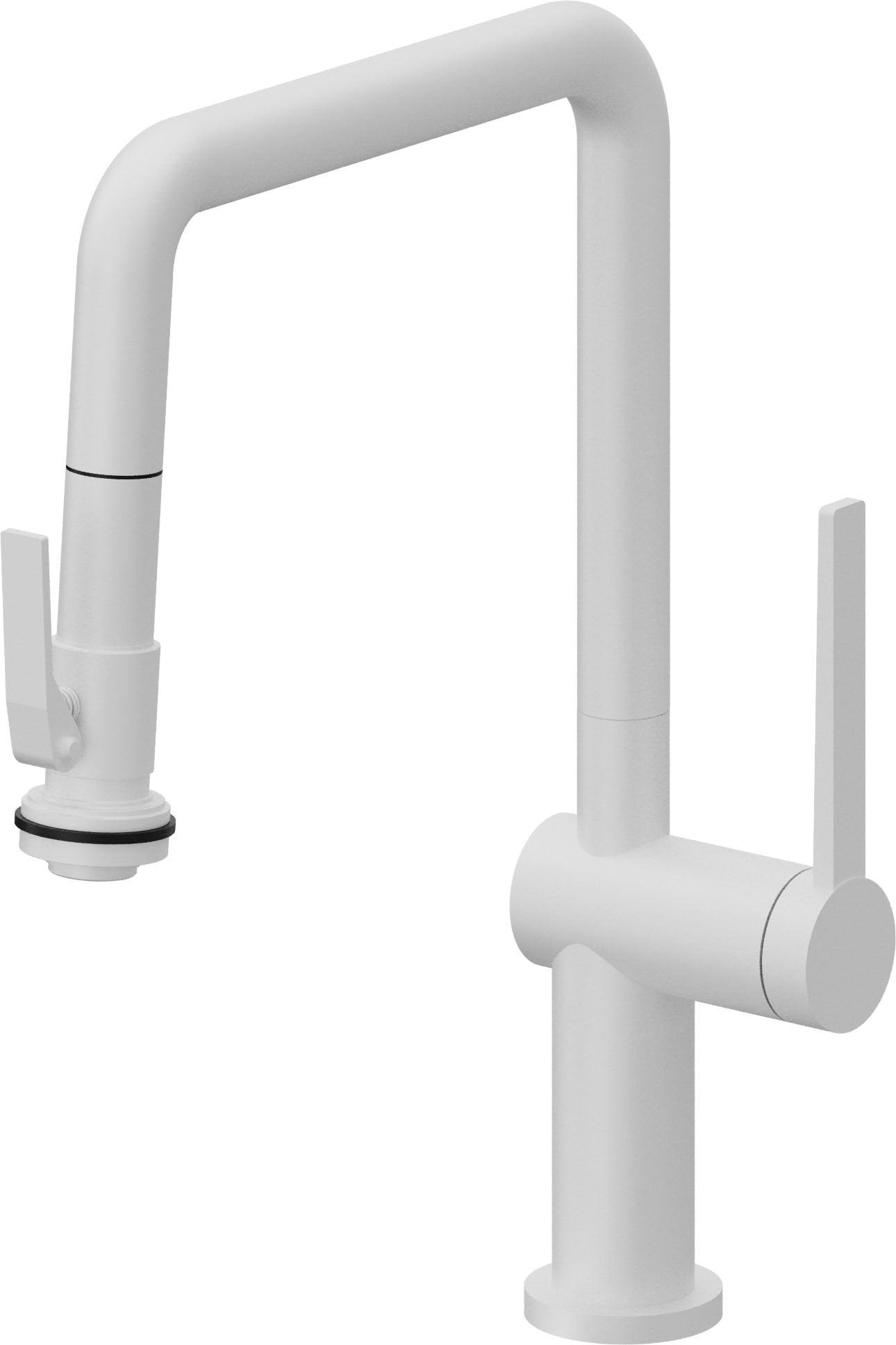 California Faucets La Spezia K55-103SQ-TG Contemporary Pull-Down Kitchen Faucet with Squeeze Sprayer - Quad Spout