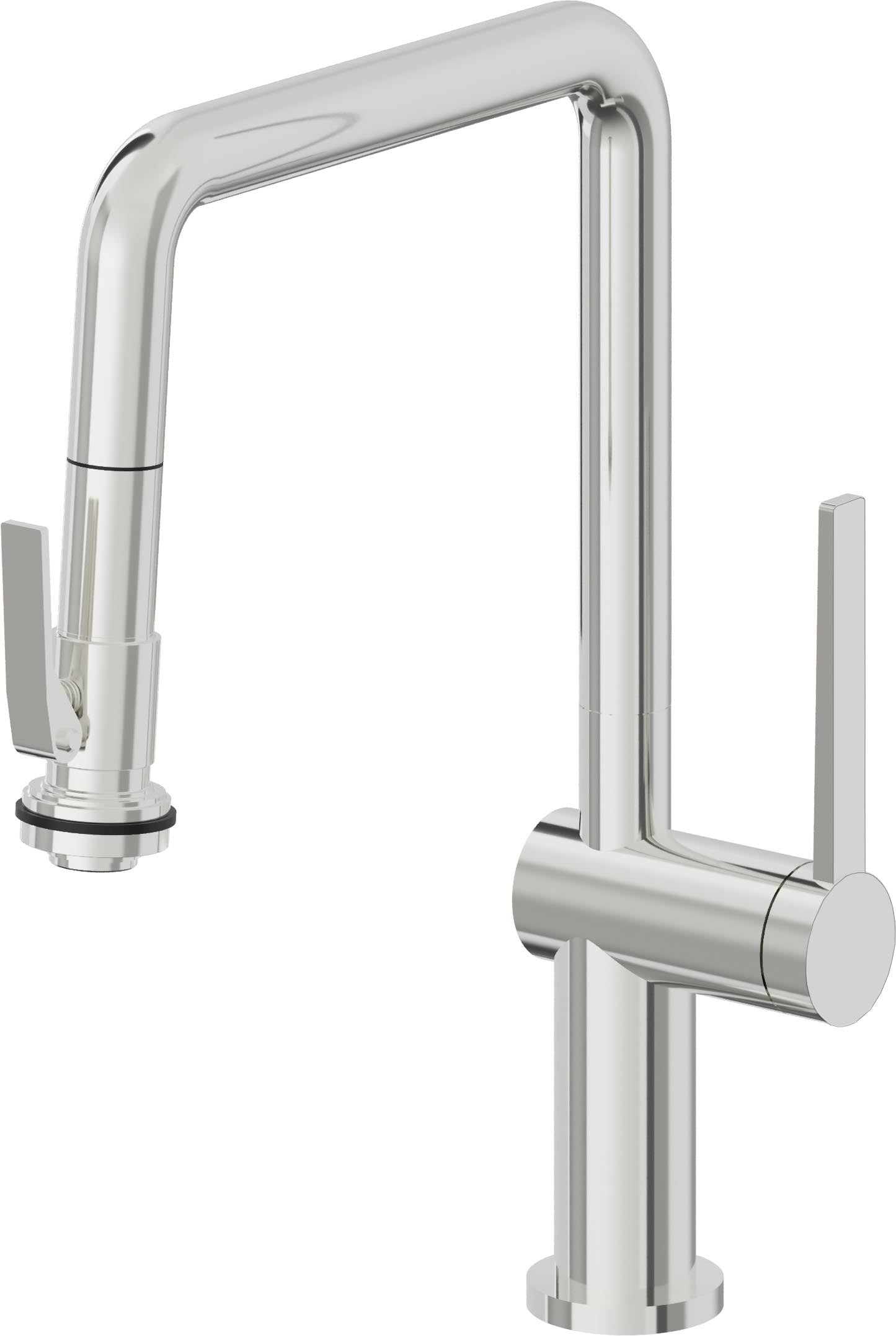California Faucets La Spezia K55-103SQ-TG Contemporary Pull-Down Kitchen Faucet with Squeeze Sprayer - Quad Spout