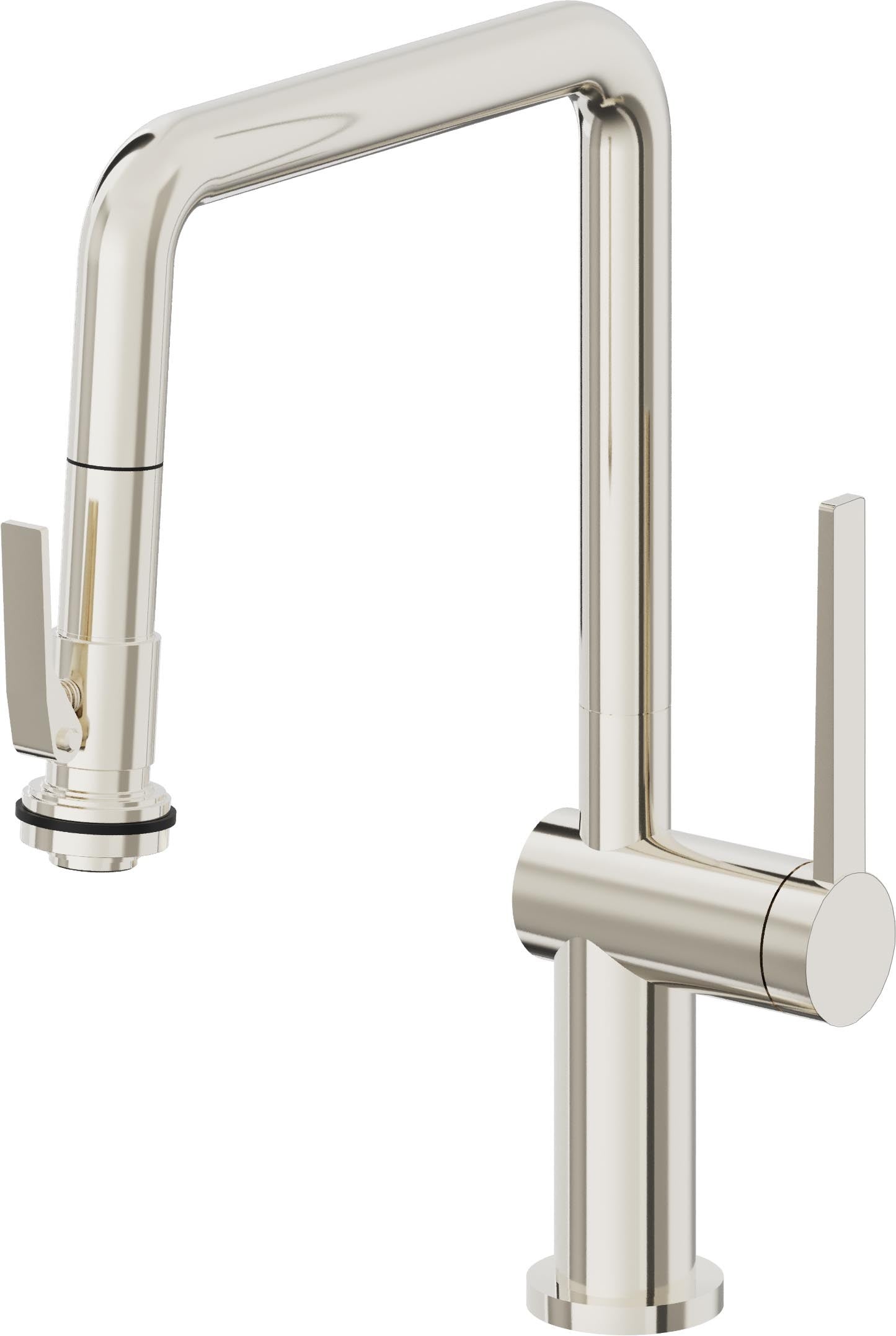 California Faucets La Spezia K55-103SQ-TG Contemporary Pull-Down Kitchen Faucet with Squeeze Sprayer - Quad Spout