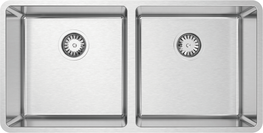 ZOMODO LUC240U 34" 50/50 Dbl Sink - Undermount, 18ga, R15, Sgl Box Main image