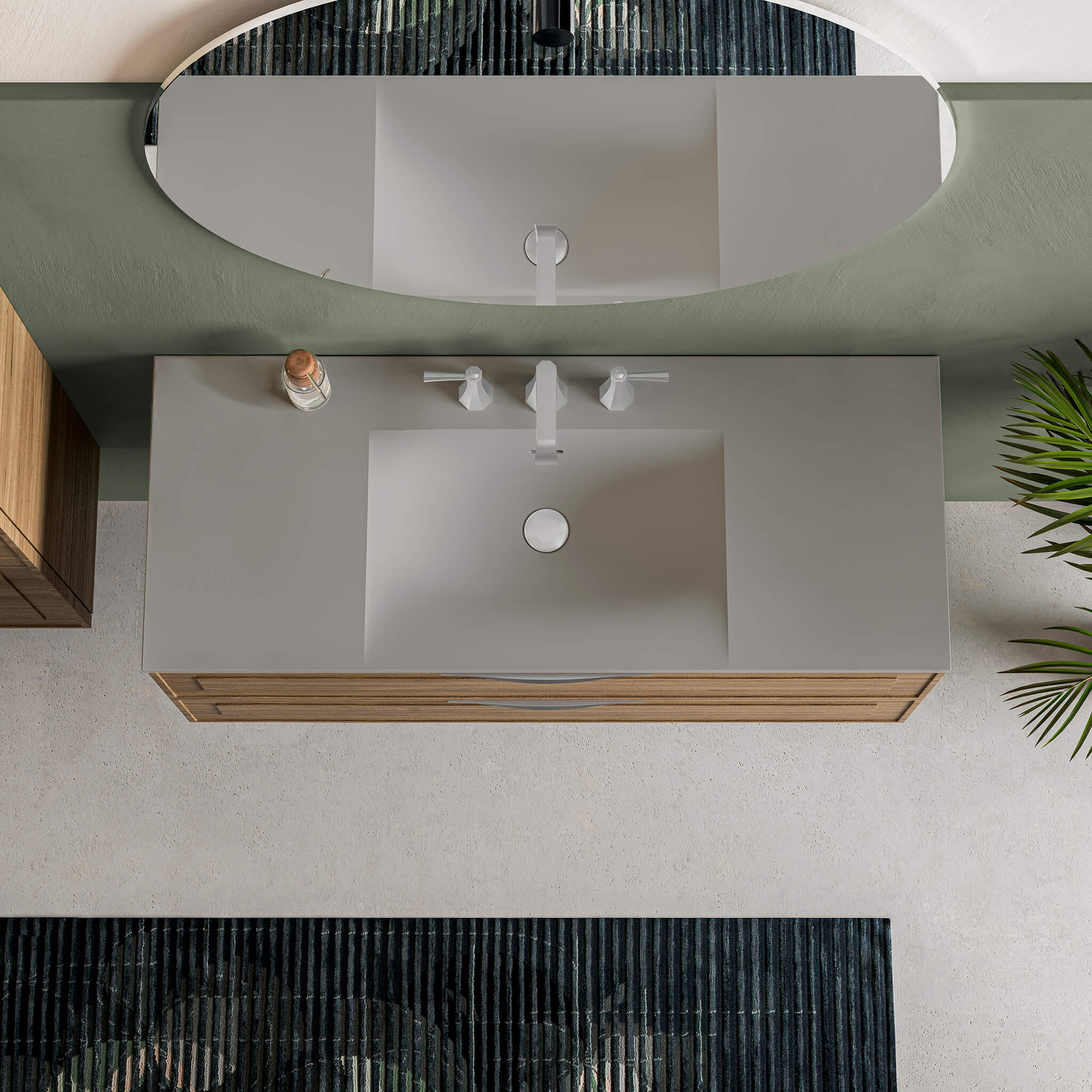 STONETOUCH 3NEV48 Neve 48'' Mineralsolid Vanity Top - 3 Holes Secondary image