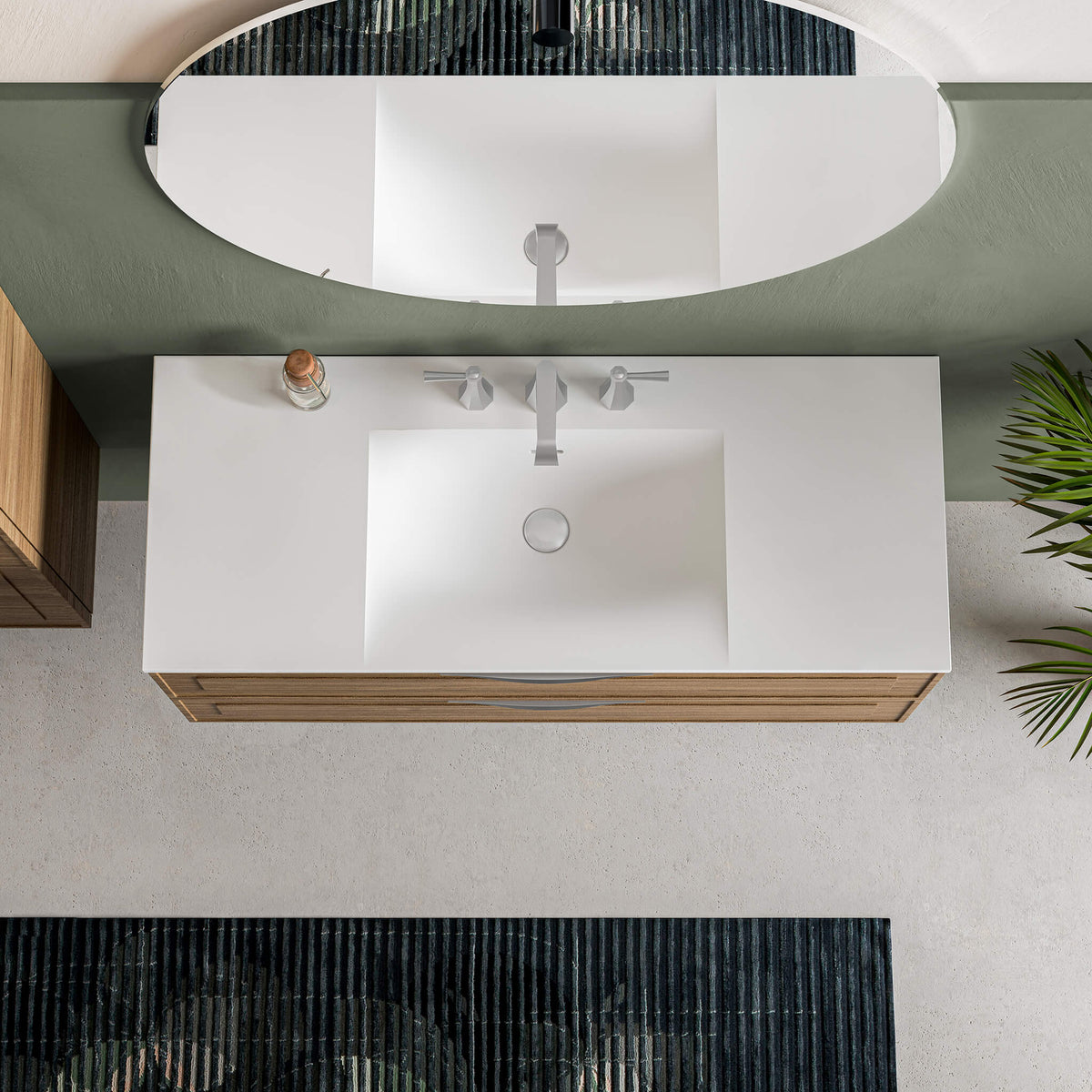STONETOUCH 3NEV48 Neve 48'' Mineralsolid Vanity Top - 3 Holes Main image