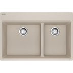 FRANKE MAG6601812LD MARIS TM GRN DBL 36CAB - LOW DIVIDE WITH STRAINER BASKET GRANITE COMPOSITE SINK
