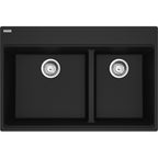FRANKE MAG6601812LD MARIS TM GRN DBL 36CAB - LOW DIVIDE WITH STRAINER BASKET GRANITE COMPOSITE SINK