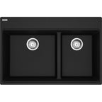 FRANKE MAG6601812LD MARIS TM GRN DBL 36CAB - LOW DIVIDE WITH STRAINER BASKET GRANITE COMPOSITE SINK