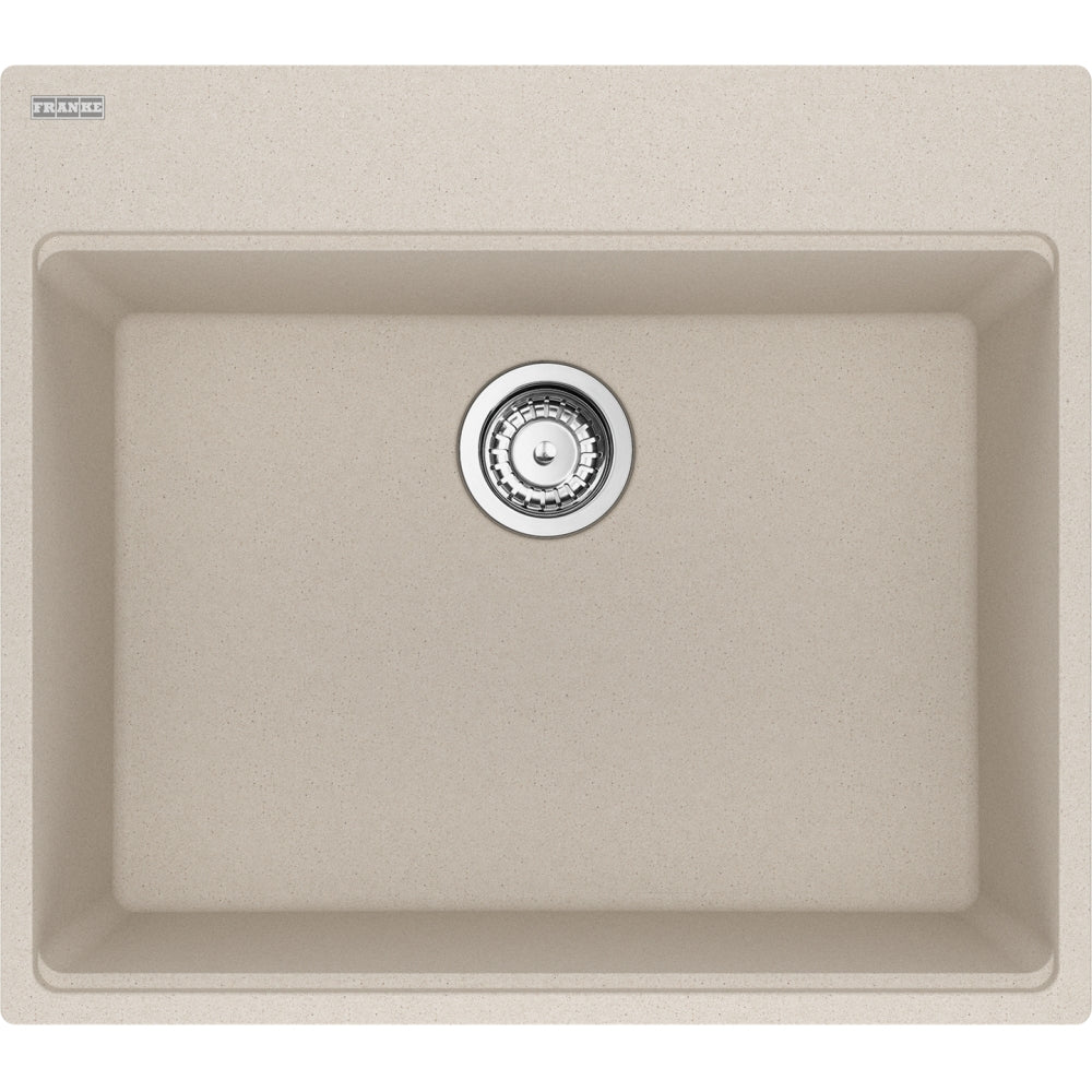 FRANKE MAG61023 MARIS TM GRN SGL 27CAB WITH STRAINER BASKET GRANITE COMPOSITE SINK Main image