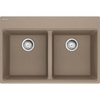 FRANKE MAG6201414 MARIS TM GRN DBL 33CAB WITH STRAINER BASKET GRANITE COMPOSITE SINK