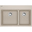 FRANKE MAG6601611LD MARIS TM GRN DBL 33CAB LOW DIVIDE WITH STRAINER BASKET GRANITE COMPOSITE SINK