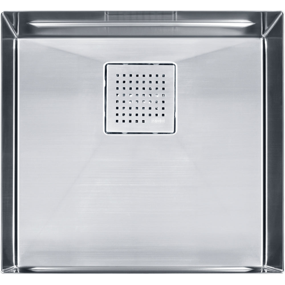 FRANKE PKX11018-S PEAK UM 16G SS SGL 24CAB WITH STRAINER BASKET STAINLESS STEEL SINK Main image