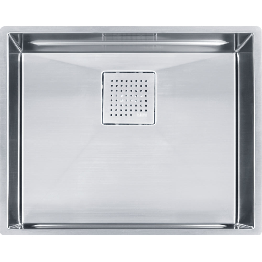 FRANKE PKX11021-S PEAK UM 16G SS SGL 27CAB WITH STRAINER BASKET STAINLESS STEEL SINK Main image