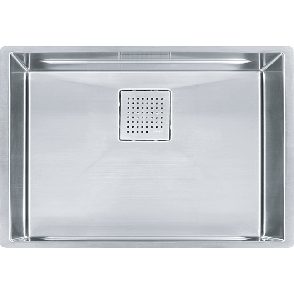 FRANKE PKX11025-S PEAK UM 16G SS SGL 30CAB WITH STRAINER BASKET STAINLESS STEEL SINK Main image
